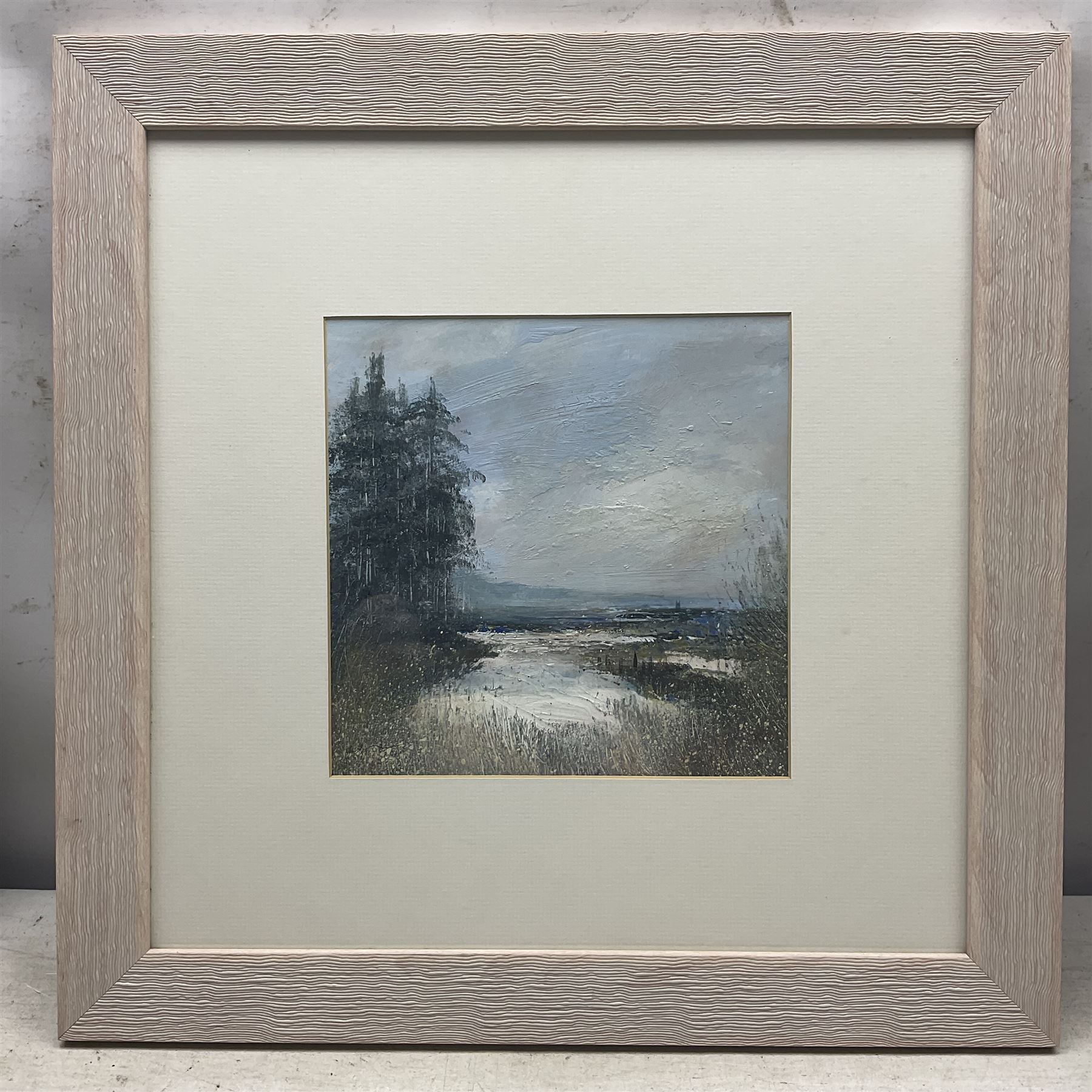 Peter Hodson (British Contemporary): Landscapes across Norfolk, three oils on board signed 22cm x 22cm (3)