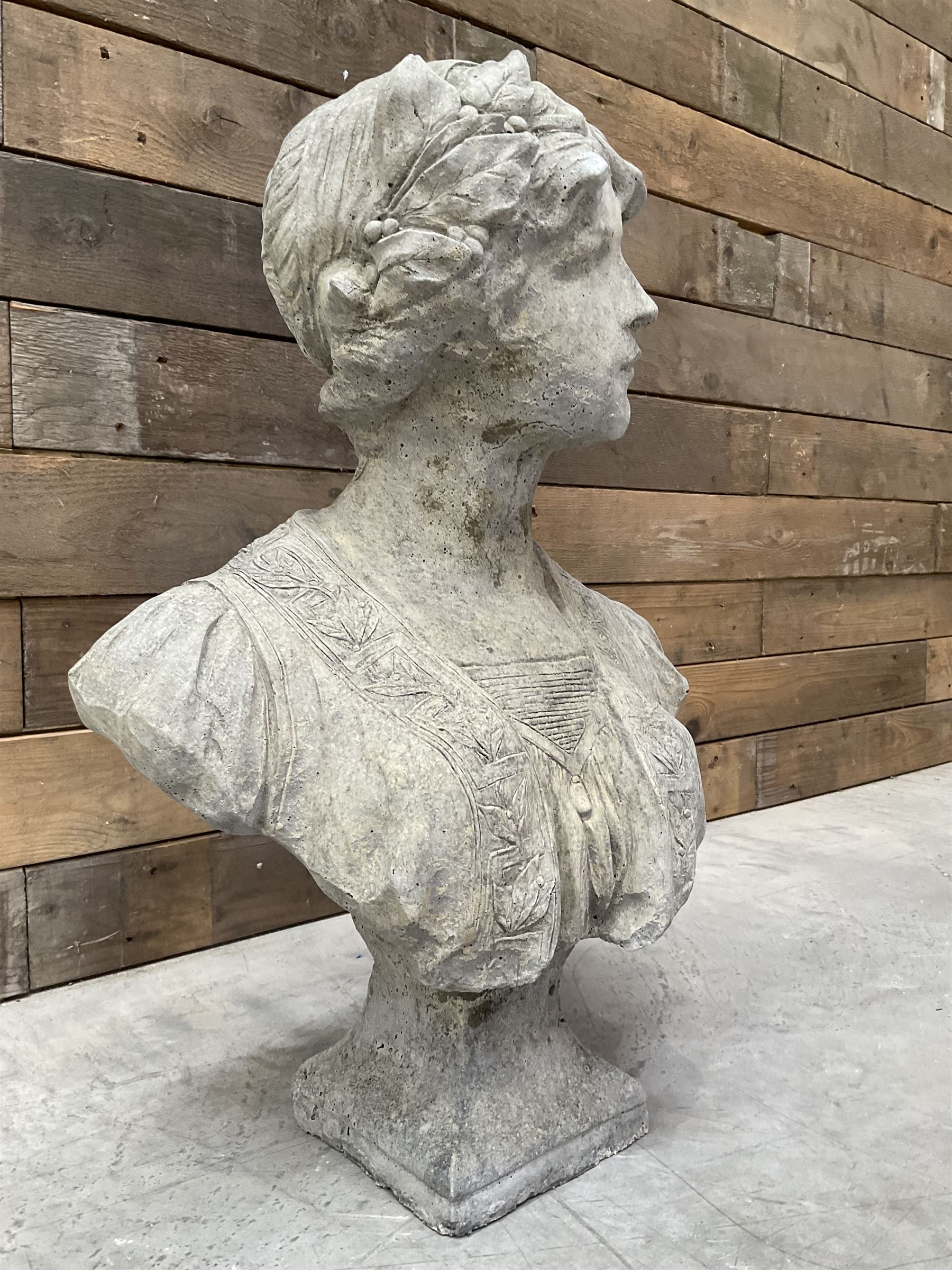 Victorian design cast bust depicting Marie-Anne