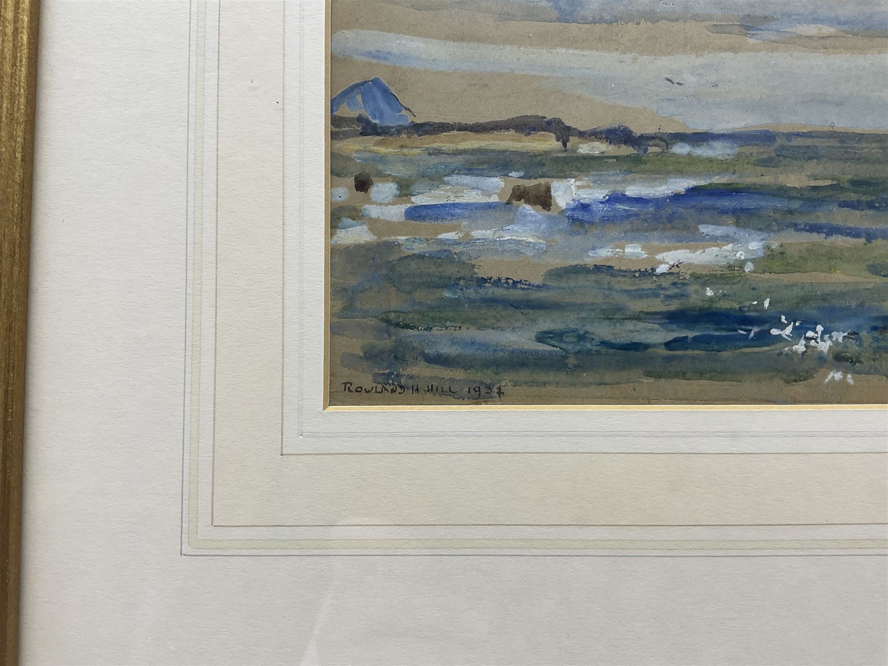 Rowland Henry Hill (Staithes Group 1873-1952): The Bass Rock, watercolour signed and dated 1932, 16.5cm x 23cm