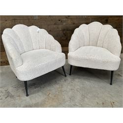 2 x Cloud armchairs, upholstered in beige fabric