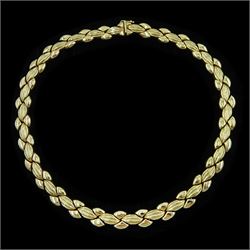 9ct gold fancy link chain necklace, hallmarked