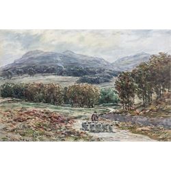 John Hamilton Glass (Scottish 1820-1885): 'Amongst the Hills of Galloway - Near Gatehouse ...