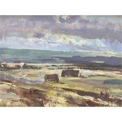 William B Dealtry (British 1915-2007): Farmhouses, oil on board signed 26cm x 35cm 