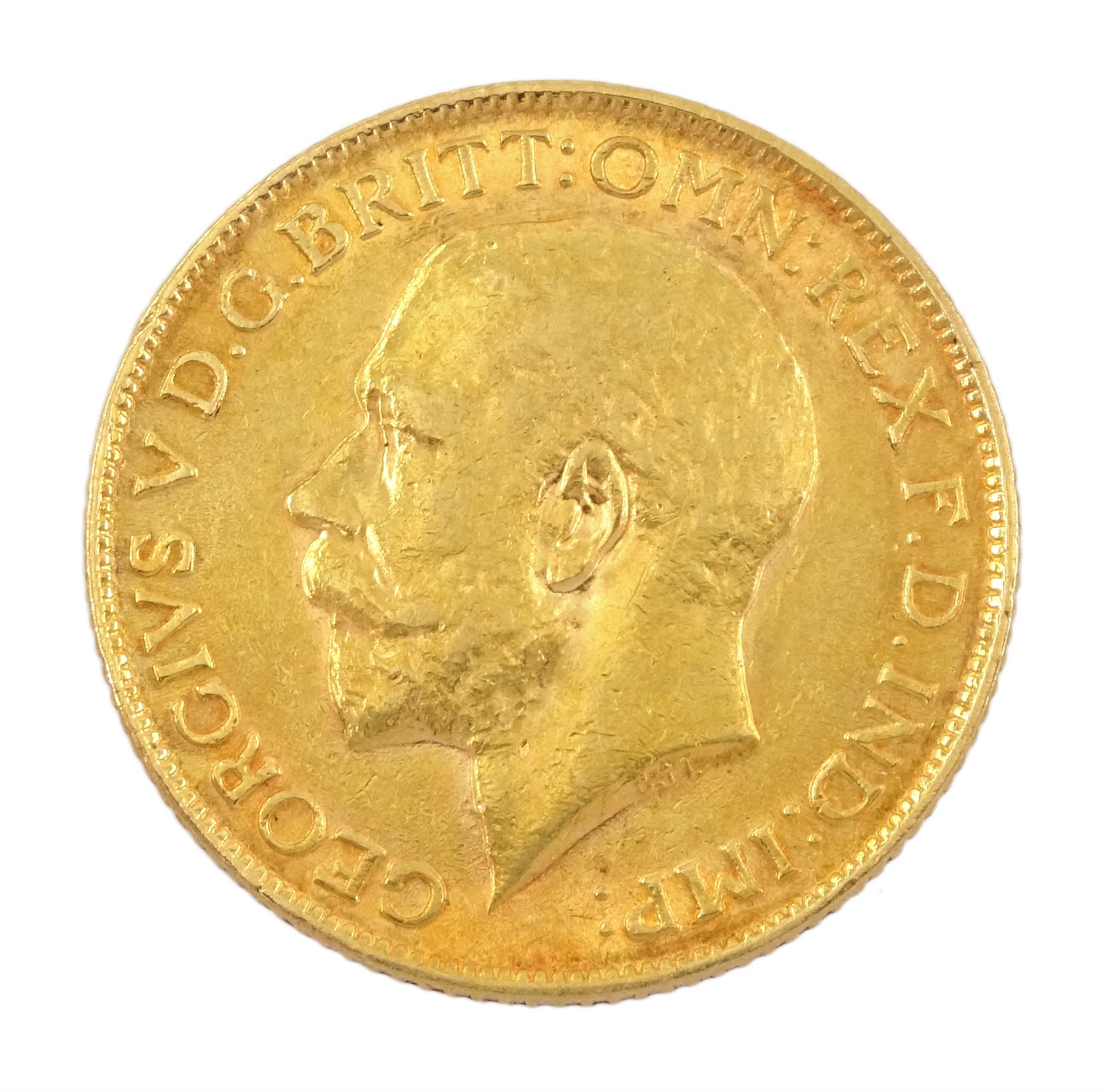 King George V 1913 gold full sovereign coin