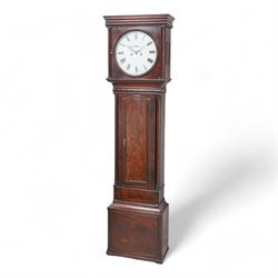 John Agar of York - Early 19th century 8-day mahogany longcase clock c1810, with a flat to...