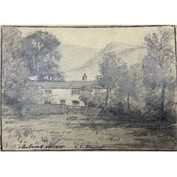 Charles Cutts Elmhirst (Staithes Group 1872-1937): Artist’s Sketchbook, Landscapes around Thorne and Helmsley, comprising eight pencil sketches and a watercolour of Thorne Church, variously signed titled and dated, disbound, overall 18cm x 25cm