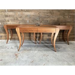 3 x walnut console dressing table with two soft-close drawers