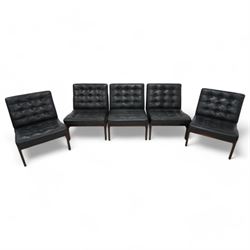 Ole Gjerløv-Knudsen and Torben Lind for France & Son - set of five Danish 'Moduline' loung...