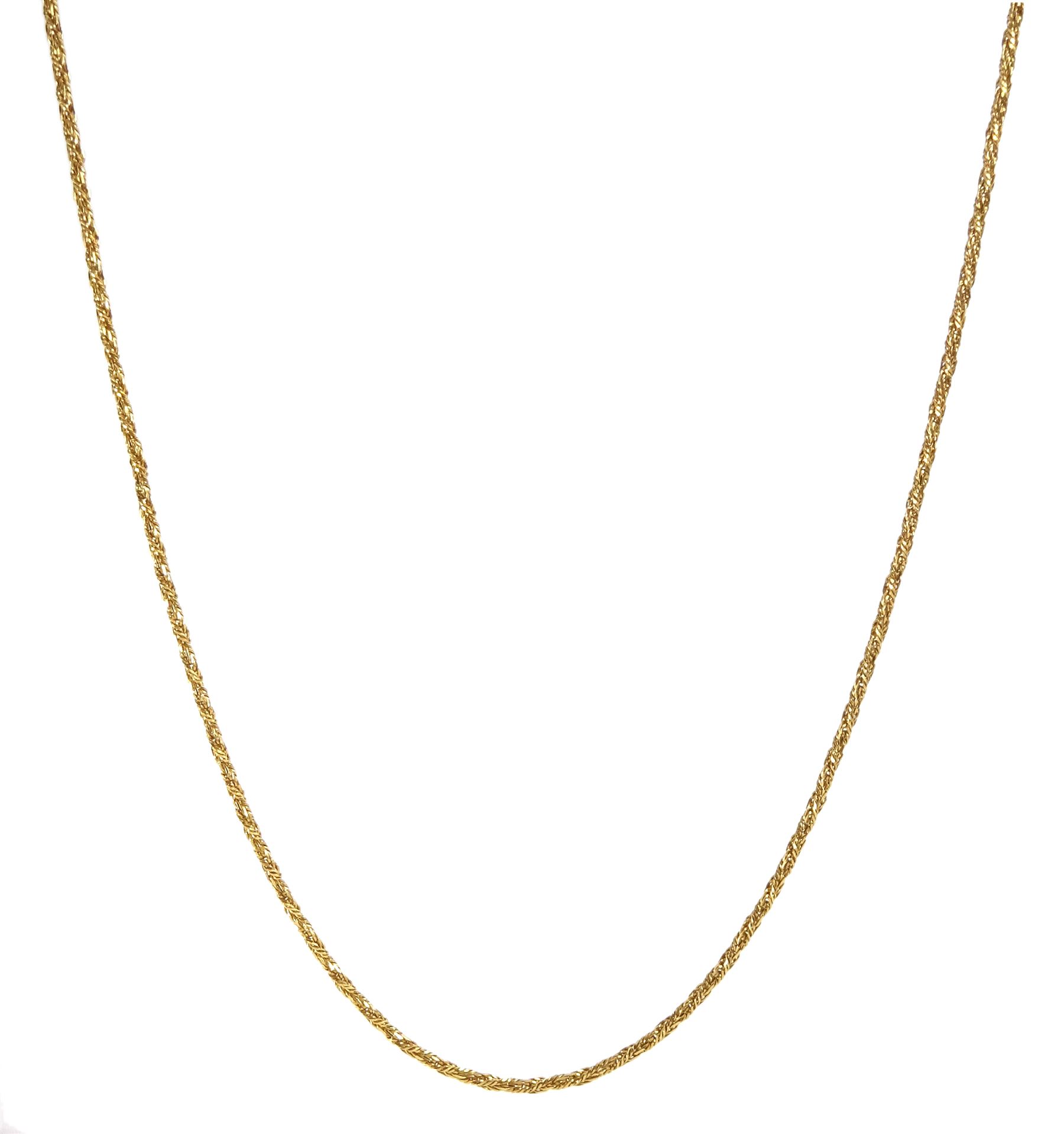 18ct gold twist necklace, stamped 750 - Jewellery & Watches