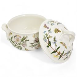 Portmeirion Botanic Garden bread crock, H40cm, soup tureen and ladle, tureen & cover, three oval dishes, serving bowls etc 