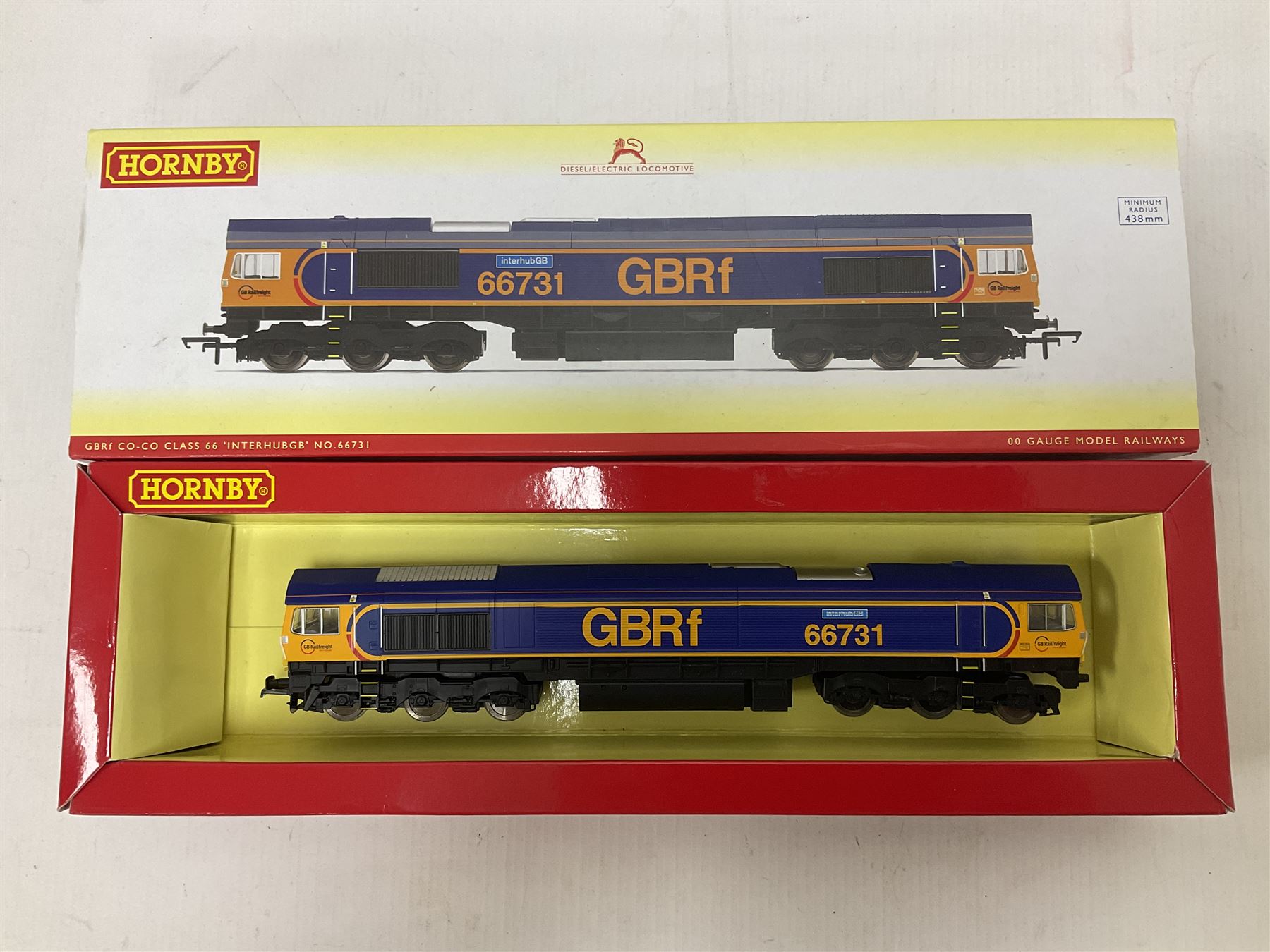 Hornby ‘00’ gauge - DCC ready GBRf Co-Co Class 66 ‘InterhubGB’ no.66731; in original box 