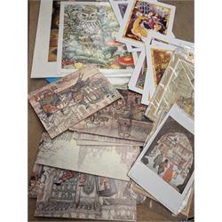 Collection of art prints and postcards etc, mostly Anton Pieck