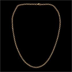 9ct rose gold belcher link chain necklace, hallmarked