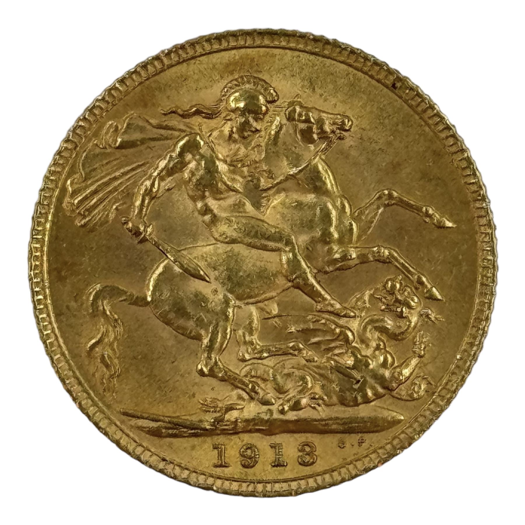 King George V 1913 gold full sovereign coin