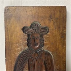 Wooden two sided gingerbread mould modelled as a man and a woman in traditional dress, H40cm