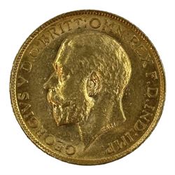 King George V 1911 gold full sovereign coin