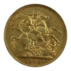 King Edward VII 1903 gold full sovereign coin