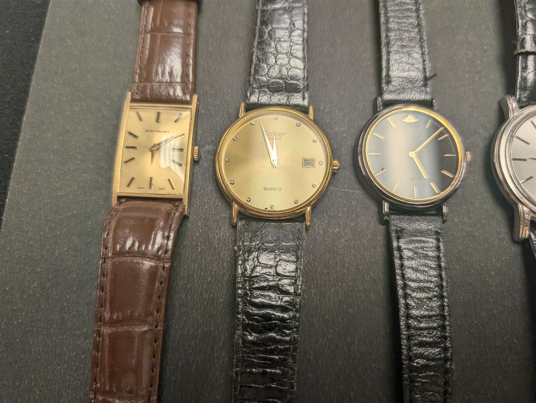 Collection of wristwatches including Raymond Weil 7009, Everite Seiko automatic, Kolber, Seiko quartz etc