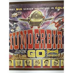 Thunderbirds Are Go Film Poster, 1980s reproduction of this classic 1966 movie poster, framed H73cm, L97cm