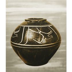 Bernard Leach (British 1887-1979): Black Jar, photo-lithograph signed and inscribed 'studio proof' in pencil 51cm x 43cm