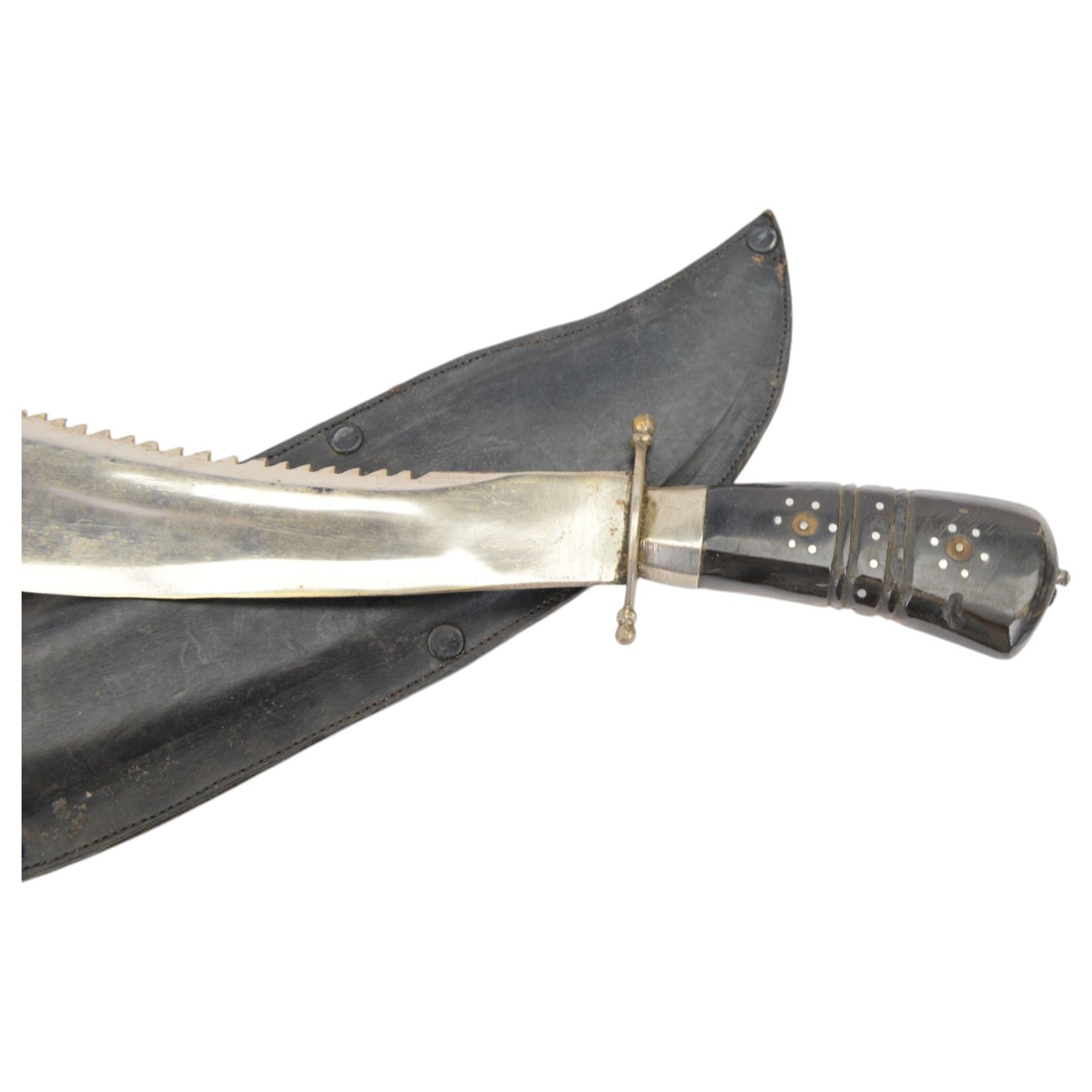 Gurkha Kukri knife, together with two indian knives 