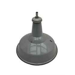 Industrial 'Benjamin' type grey enamel centre light fitting