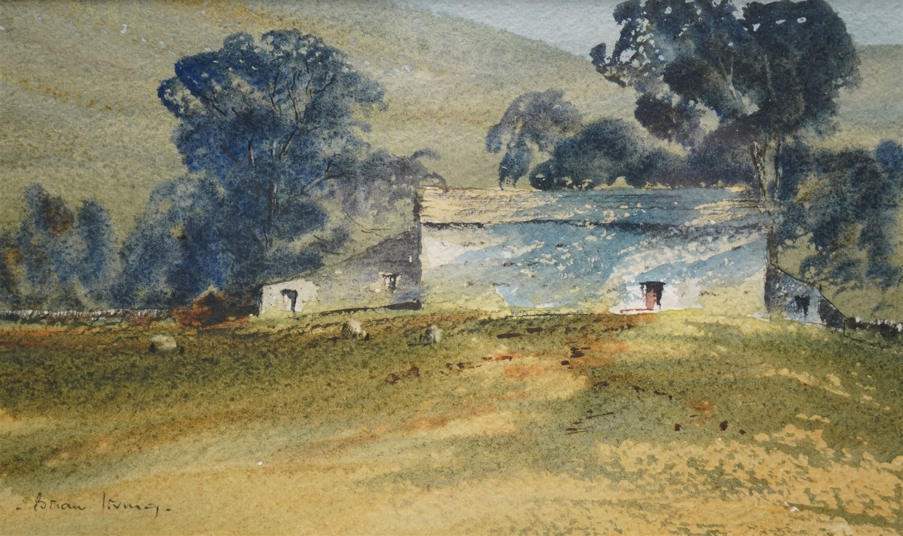 Brian Irving (British 1931-2013): A Yorkshire Shepherd Hut, watercolour signed 15cm x 25cm