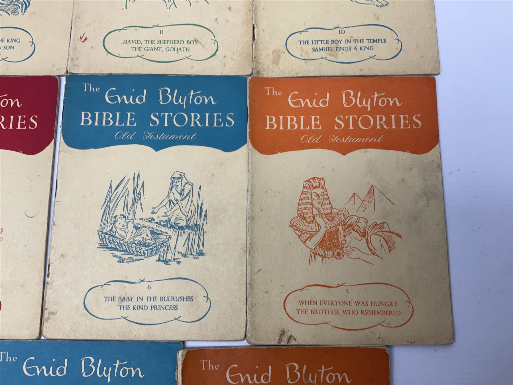 Enid Blyton; Bible Stories, full set of fourteen, Macmillan and Co 1955 