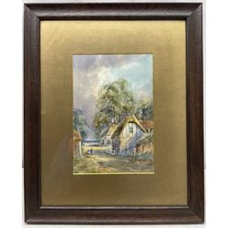 Edward Nevil (British 19th Century): Country Cottages, pair watercolours and gouache signed 27cm x 18cm (2)