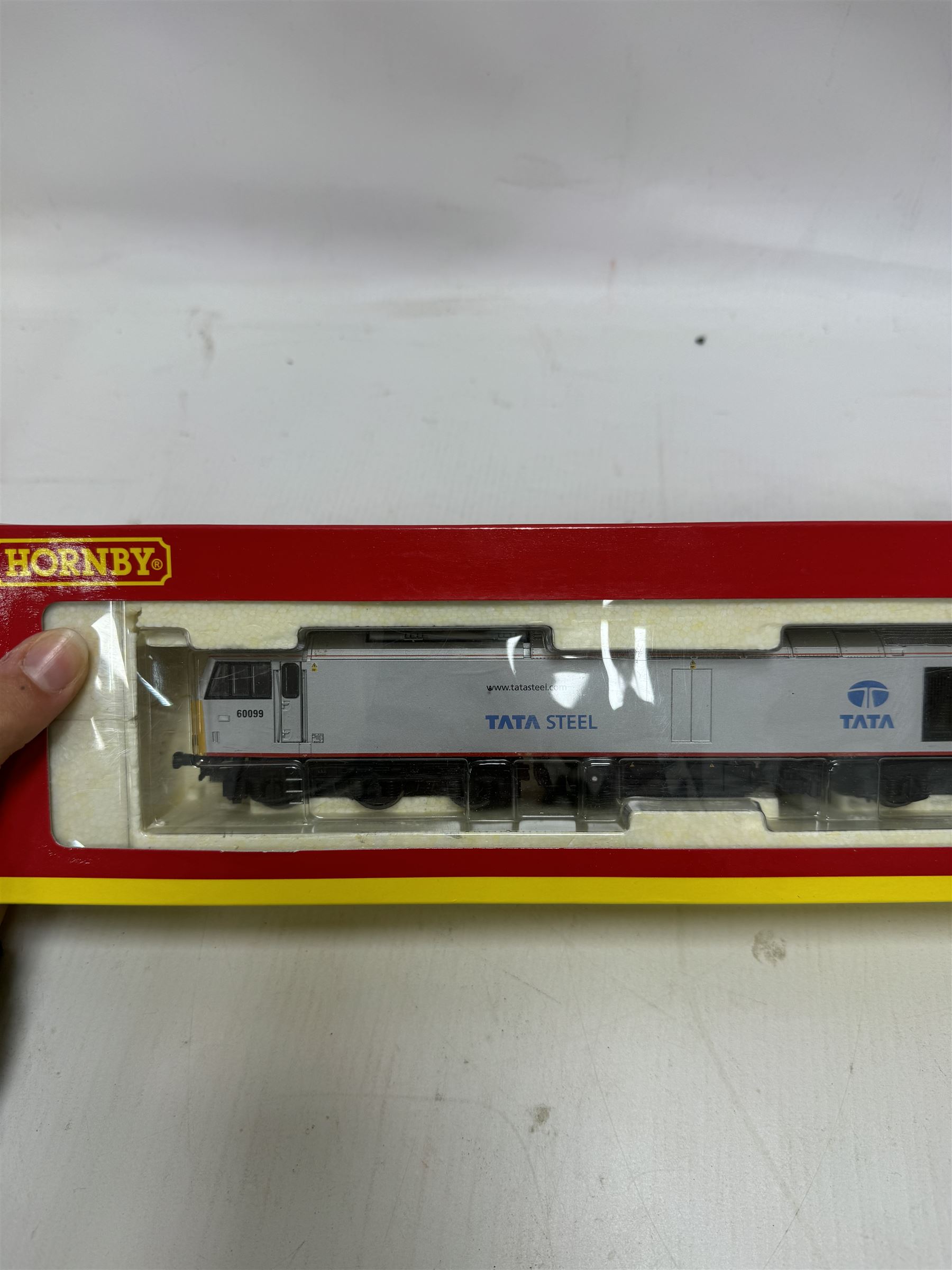 Hornby '00' gauge Class 60 diesel electric Co-Co locomotive DB Schenker Tata Steel no. 60099, boxed