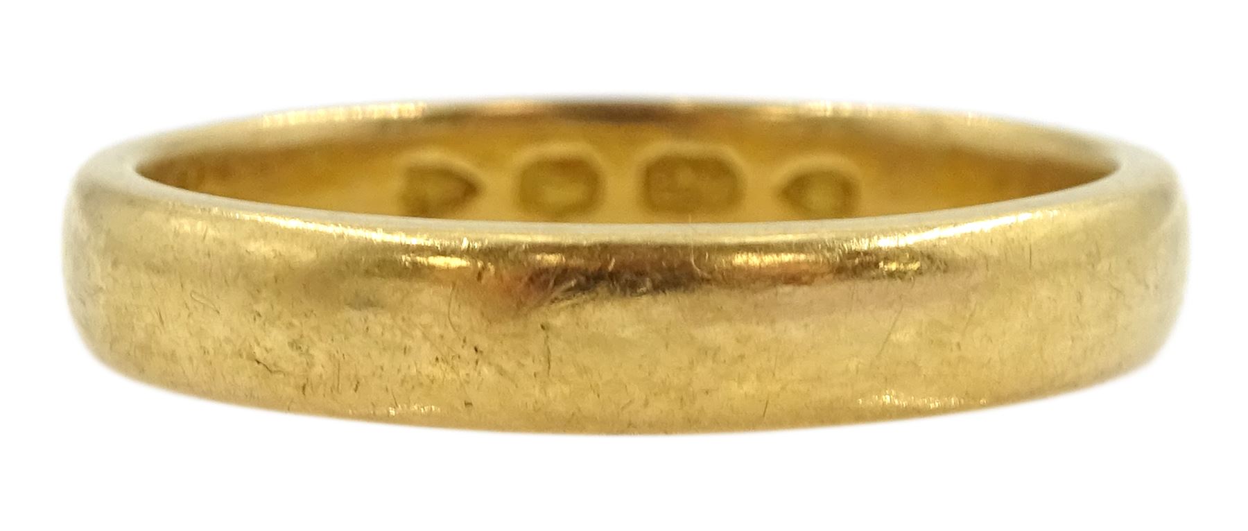 Victorian 22ct gold wedding band, London 1895