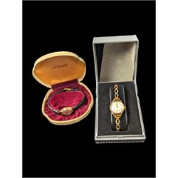 Two 9ct gold case manual wind ladies wristwatches, including Summit 17 Jewel Incabloc exam...