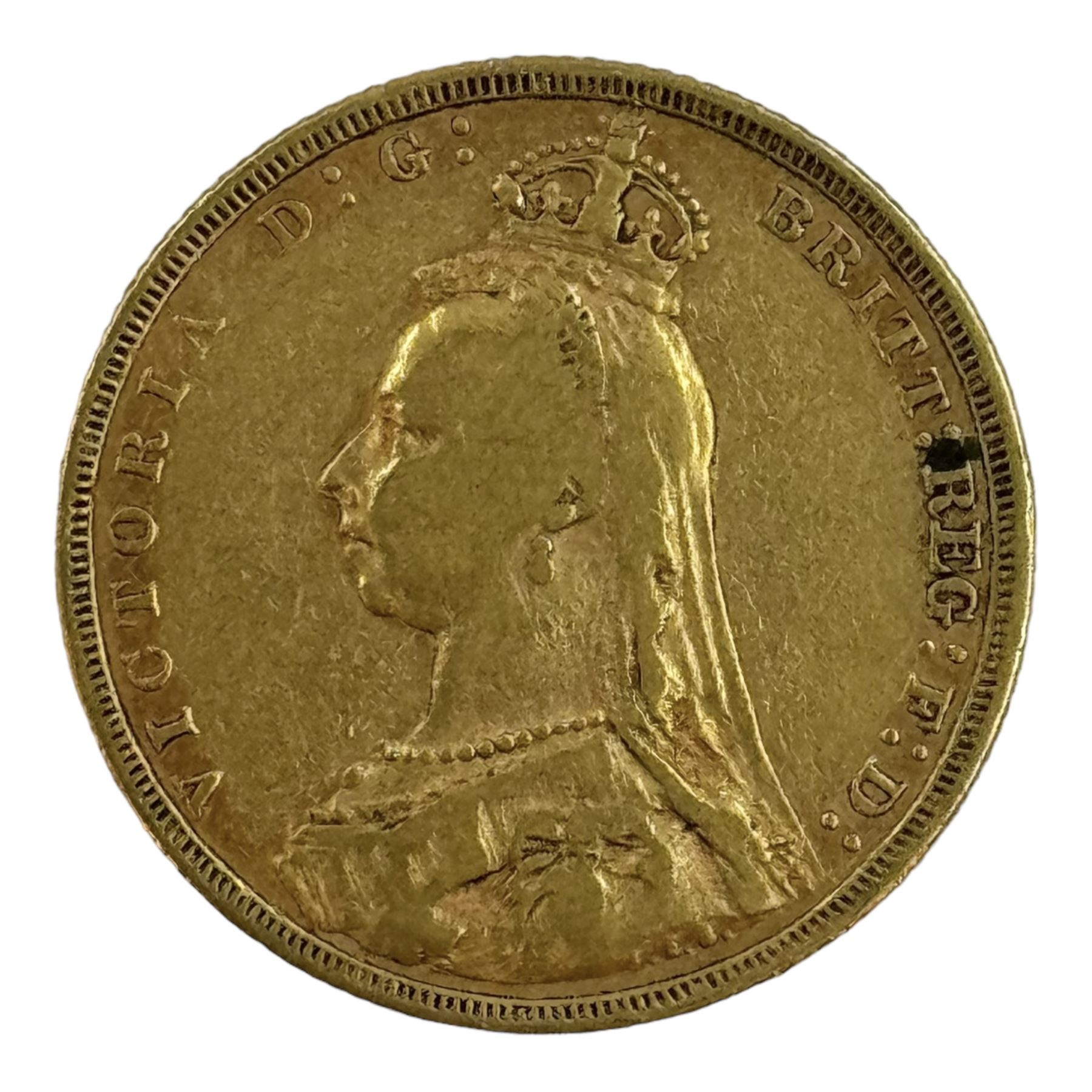 Queen Victoria 1889 gold full sovereign coin