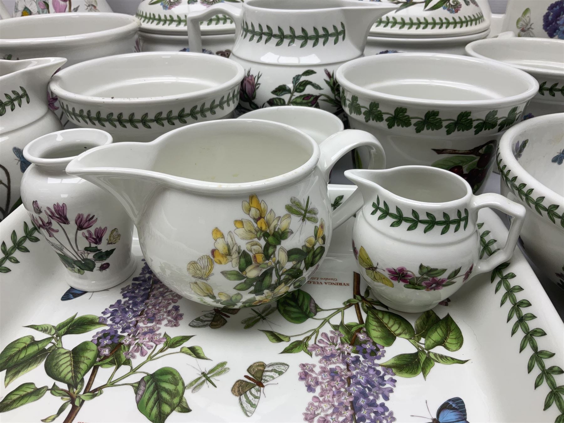 Collection of Portmeirion Botanic Garden, to include two covered tureens, six  jugs, five planters, two mixing bowls etc (26)  