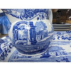 Spode Italian pattern platter and jug, both with printed marks beneath