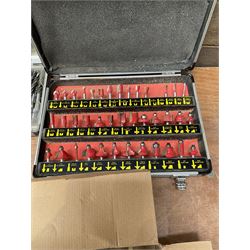 Router bit sets, drill bits, mortise drill bits and other - THIS LOT IS TO BE COLLECTED BY APPOINTMENT FROM DUGGLEBY STORAGE, GREAT HILL, EASTFIELD, SCARBOROUGH, YO11 3TX