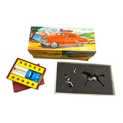 Minister Delux tin plate car, boxed, together with a Britain 43065 British 17th Lancers Ch...