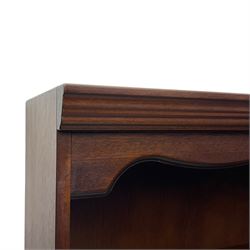 Rossmore Furniture - pair of open mahogany bookcases 