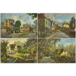 Folio of original oils and watercolours by Jack Cross (British 20th Century), to include v...