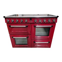 Smeg TR4110IRW Five ring induction cooker in dark red with grill and double ovens - THIS LOT IS TO BE COLLECTED BY APPOINTMENT FROM DUGGLEBY STORAGE, GREAT HILL, EASTFIELD, SCARBOROUGH, YO11 3TX