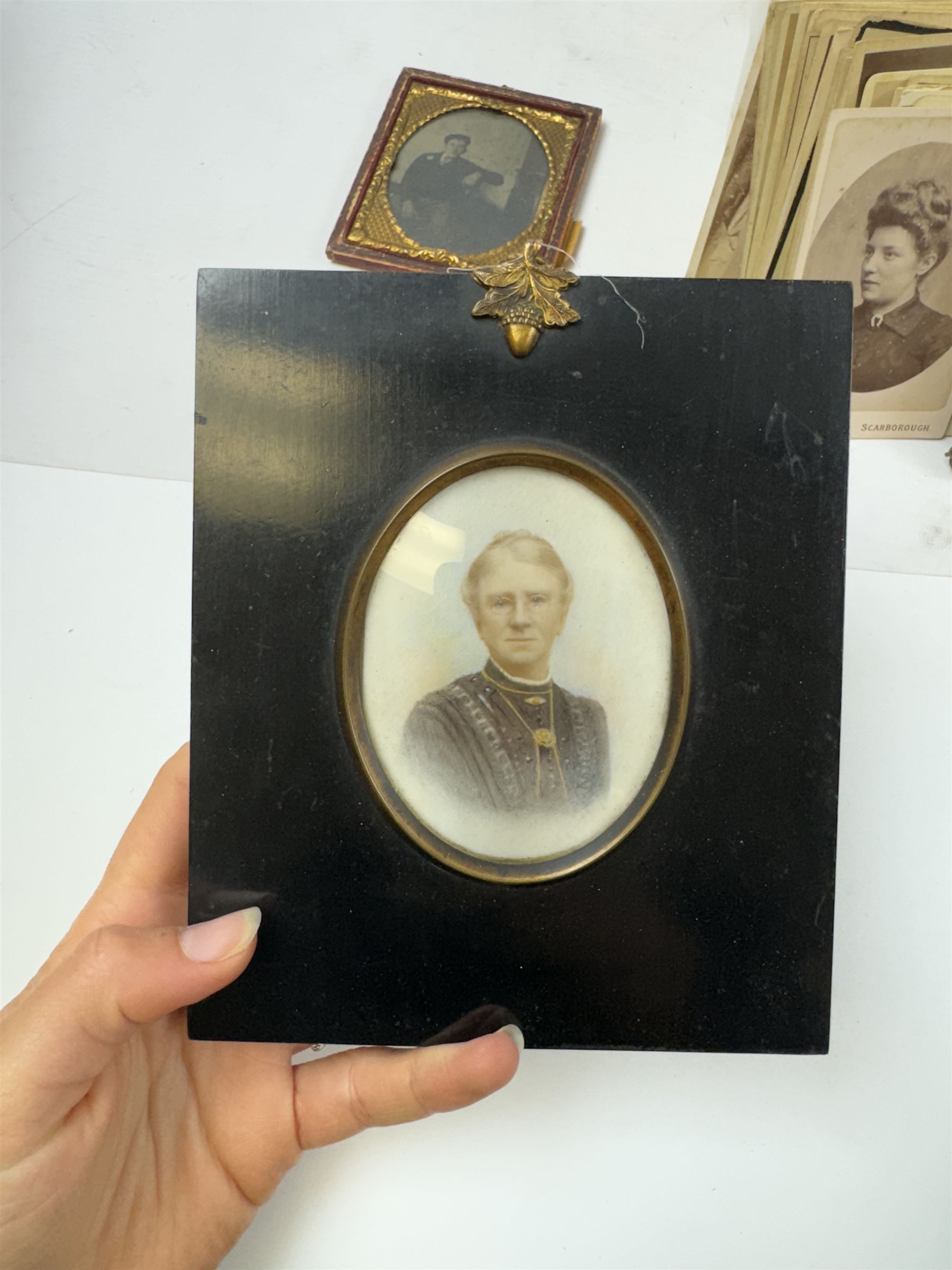 Collection of Victorian daguerreotypes, together with other photographs