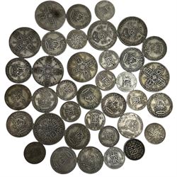 Approximately 205 grams of Great British pre 1947 silver coins