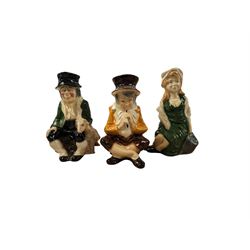 Three Kingston Pottery Hull character jugs, tallest H25cm