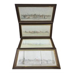 Set of four horse racing aquatints (4)