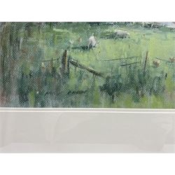 Angus Bernard Rands (Yorkshire 1922-1985): English Farmstead, pastel signed 39cm x 60cm 