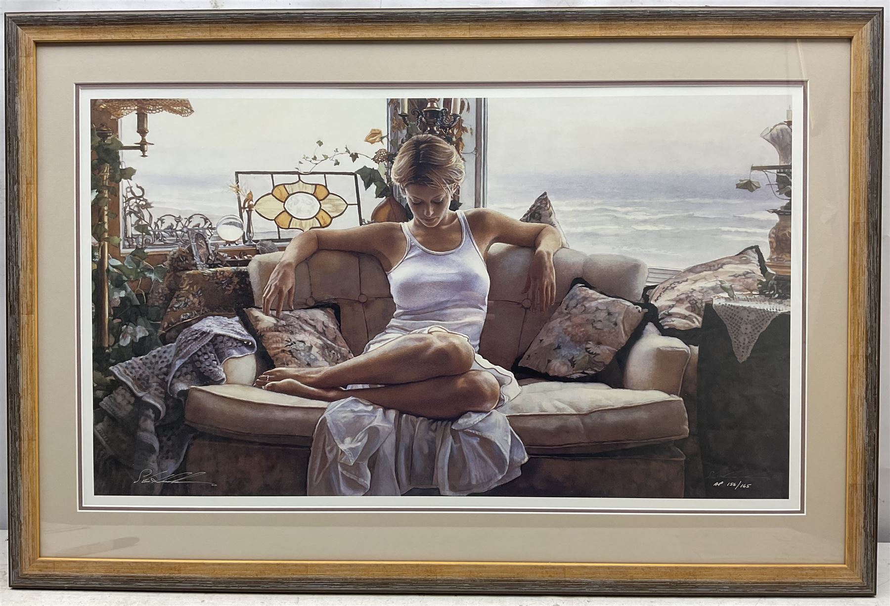 Steve Hanks (American 1949-2015): 'Southwestern Bedroom' and 'To Search Within, two artist proof lithographs signed and respectively numbered 156/165 and 28/99 max 42cm x 72cm (2)