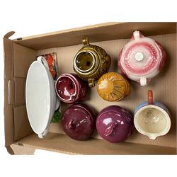 Six British pottery ceramic vegetable shaped condiments jars, including beetroot, onion, tea etc 