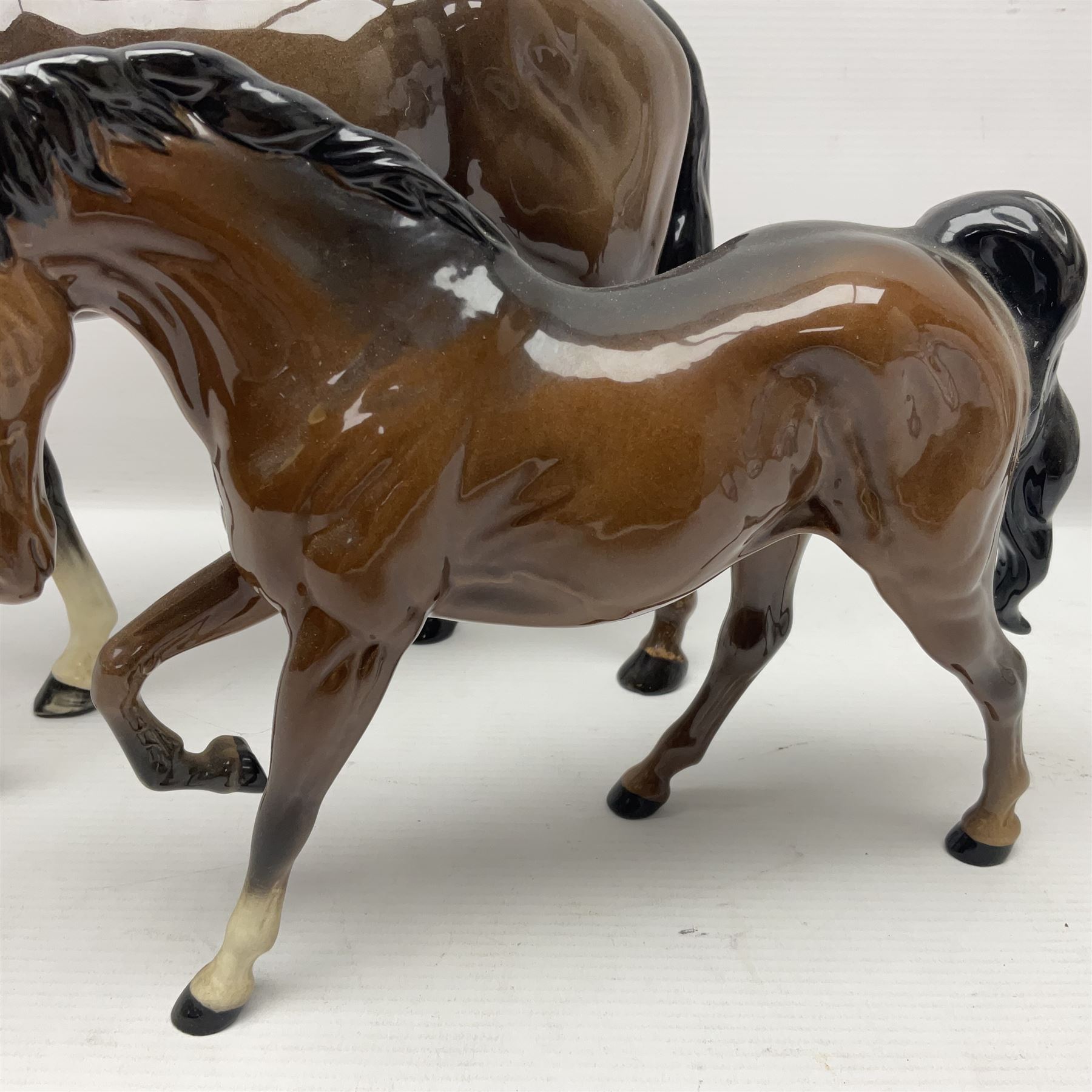 Beswick bay race horse no 1564, together with Royal Doulton bay horse