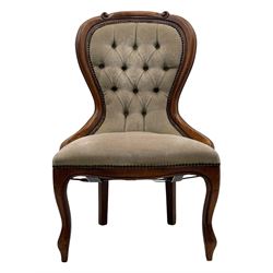 Victorian design beech framed nursing chair