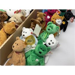 Fifty Ty Beanie babies, including Dublin, Haunt, Star, Premier, Valentine, Fuzz etc 